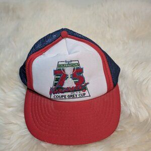 Vintage 1987 Grey Cup 75th Anniversary CFL Football Adult Trucker Snapback Hat
